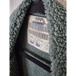 Vintage Helly Hansen Green Wool Blend Jacket Men XL XXL Flame Retardant Workwear